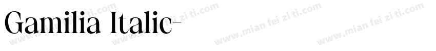 Gamilia Italic字体转换